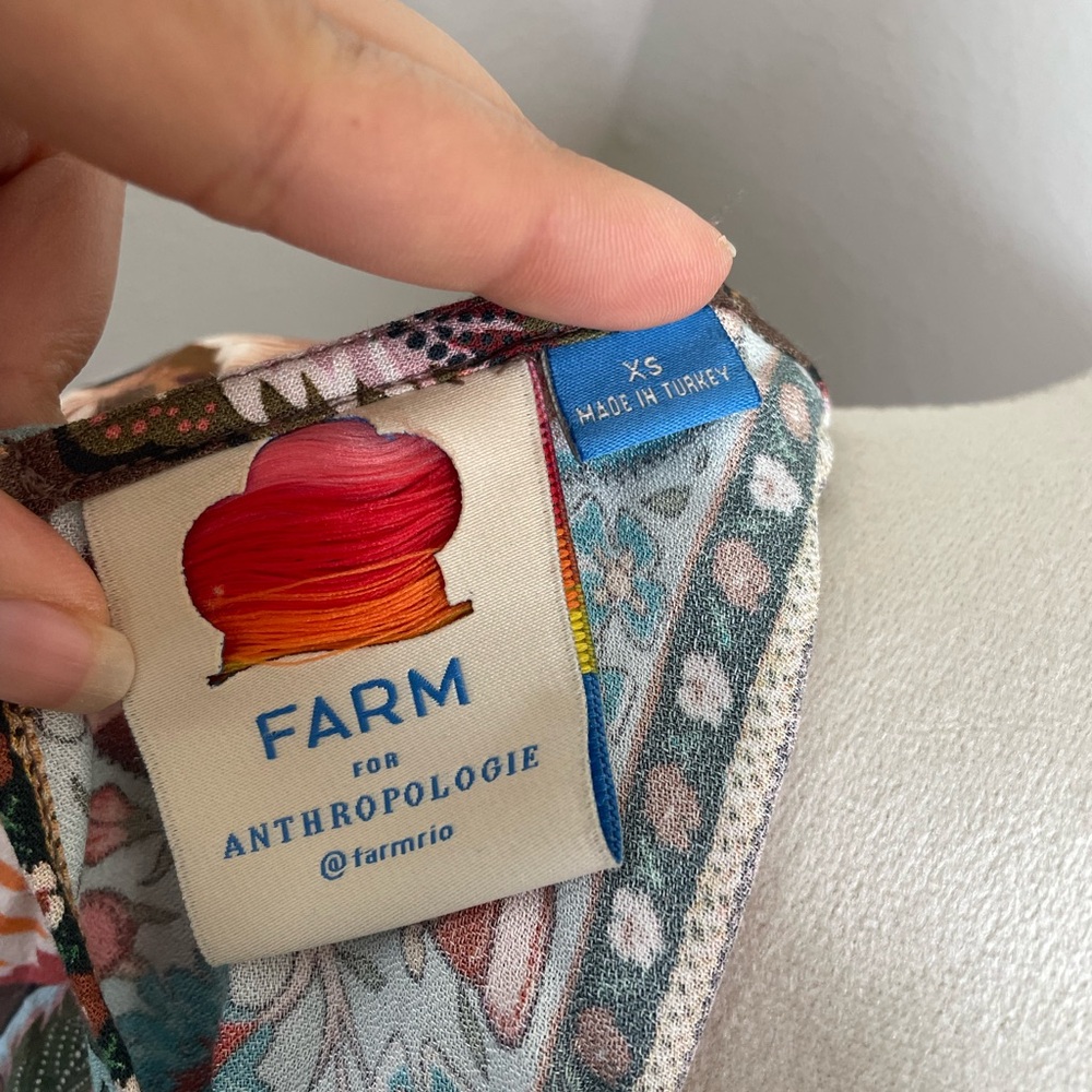 FARM Rio Brown Floral Maxi Dress with Pink & Yellow Accents - Picture 12 of 13